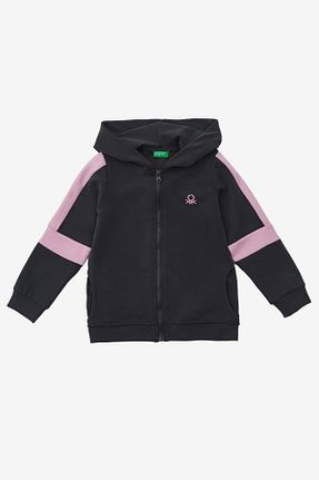 سوئیشرت طوسی بچه گانه ساده Benetton - کد 776887950