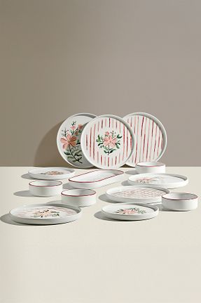 سرویس قهوه خوری سفید 6 نفره Nehir - کد 895475008