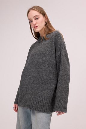 پلیور طوسی زنانه ساده Addax - کد 893554983