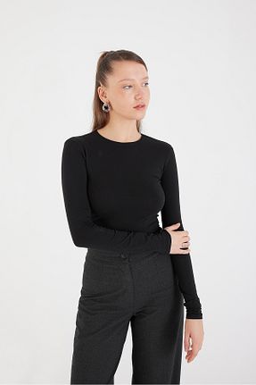 بلوز مشکی زنانه ساده Addax - کد 784376210