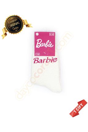 جوراب سفید بچه گانه پنبه ای Barbie - کد 893548138