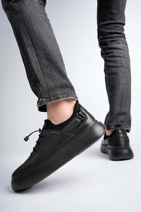 کفش کژوال مشکی مردانه چرم خالص MODA - کد 893554361
