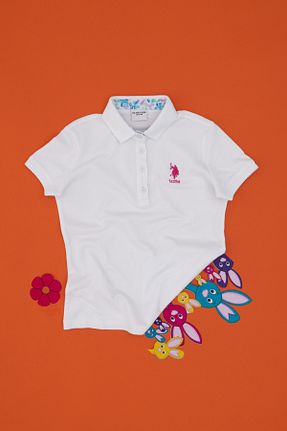 پولوشرت سفید بچه گانه پنبه ای U.S. Polo Assn. - کد 893577711
