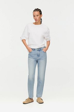 شلوار جین آبی زنانه رگولار Pull & Bear - کد 893558228