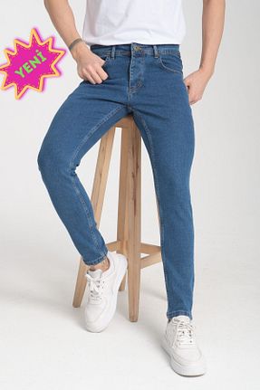 شلوار جین آبی مردانه پاچه تنگ OneZero - کد 888818704