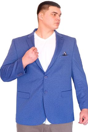 کت سایز بزرگ آبی مردانه پارچه Modexl - کد 893584542