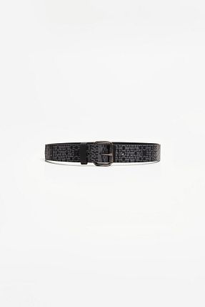 کمربند مشکی مردانه پلی اورتان Bershka - کد 893576800