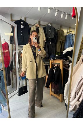 کت بلیزر سبز زنانه سایز بزرگ Butik - کد 893584997