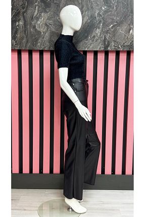شلوار مشکی زنانه پاچه پهن MODA MATMAZEL - کد 893583452