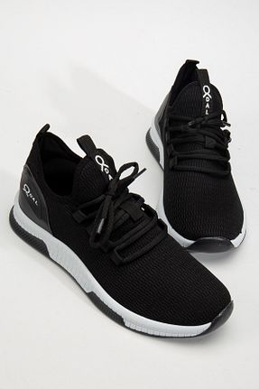 کفش اسنیکر مشکی زنانه بند دار Odal Shoes - کد 893594591