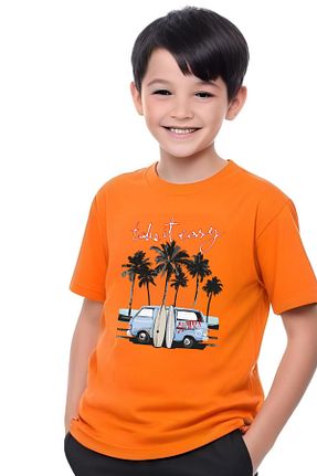 تیشرت نارنجی بچه گانه رگولار panios kids - کد 895610422