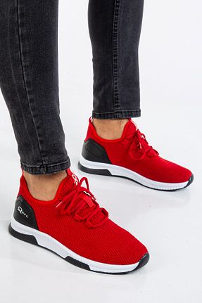کفش اسنیکر قرمز زنانه بند دار Odal Shoes - کد 893594622