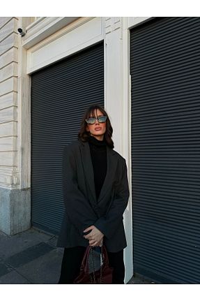 کت بلیزر مشکی زنانه پارچه miamour - کد 893590548