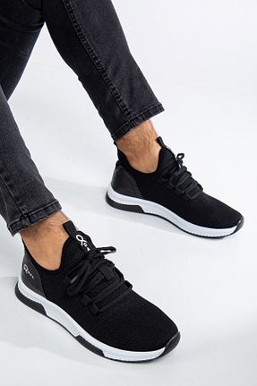 کفش اسنیکر مشکی زنانه بند دار Odal Shoes - کد 893594591