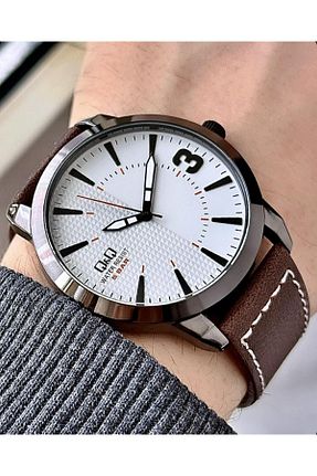 ساعت مچی قهوه ای مردانه 41-45 میلی متر Q&Q - کد 810014240