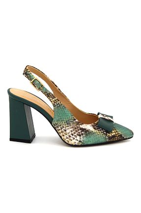 صندل سبز زنانه پاشنه ضخیم Gizzelli shoes - کد 893662052