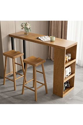میز آشپزخانه قهوه ای چوب Plus aksesuar - کد 893601755