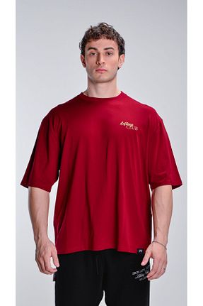 تیشرت اسپرت زرشکی مردانه اورسایز iac iron athletics club - کد 893724838