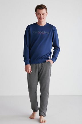ست لباس راحتی سرمه ای مردانه طرح دار U.S. Polo Assn. - کد 767132038