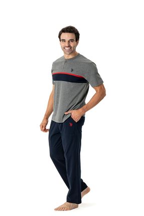 ست لباس راحتی طوسی مردانه طرح دار U.S. Polo Assn. - کد 808115579
