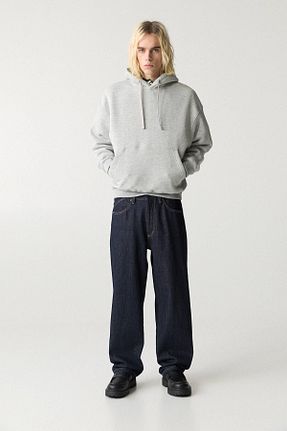 شلوار جین آبی مردانه پاچه پهن Pull & Bear - کد 893733659