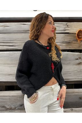 پلیور مشکی زنانه ساده Butik - کد 893728420