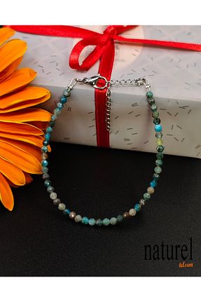 دستبند جواهر آبی زنانه سنگ طبیعی Naturel Tılsım - کد 893475147