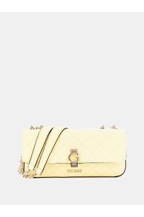 کیف دوشی زرد زنانه چرم مصنوعی Guess - کد 893782033
