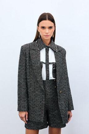 کت قهوه ای زنانه رگولار Sateen - کد 884237762