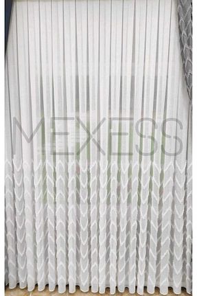 پرده توری سفید ریل دار Mexess - کد 889996402
