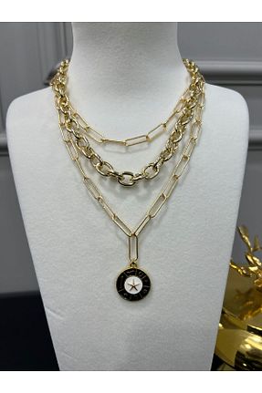 گردنبند جواهر زرد زنانه برنجی Store - کد 888364527
