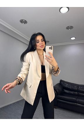 کت بلیزر بژ زنانه بافتنی Bella Breeze - کد 893802773