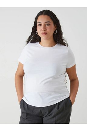 تیشرت سفید زنانه رگولار LC Waikiki - کد 895653335