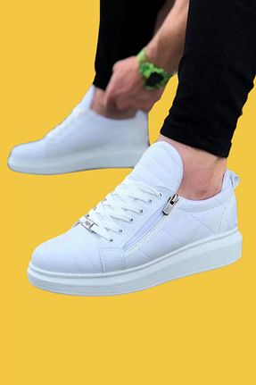 کفش کژوال سفید مردانه چرم مصنوعی shoecide - کد 788879752