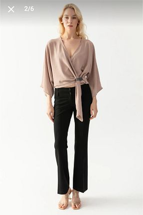 بلوز بژ زنانه ساده MODA - کد 895677581