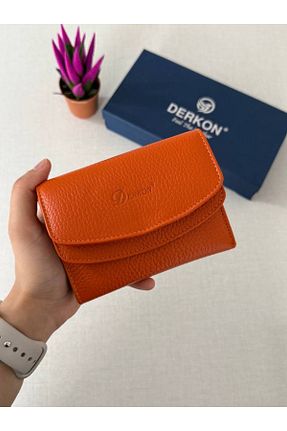 کیف پول نارنجی زنانه ابعاد کوچک Derkon - کد 893885173
