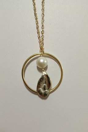 گردنبند جواهر سفید زنانه منجق Qlees - کد 893923117