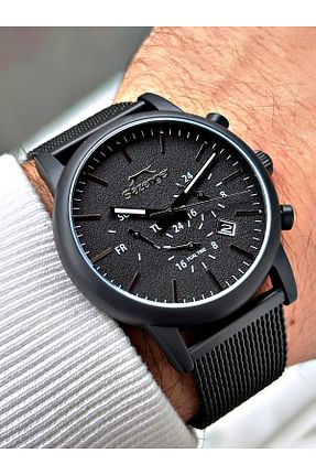 ساعت مچی مشکی مردانه 41-45 میلی متر Slazenger - کد 893901254