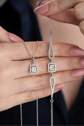 ست نقره سفید زنانه زیرکن Silvano Jewelry - کد 893785030
