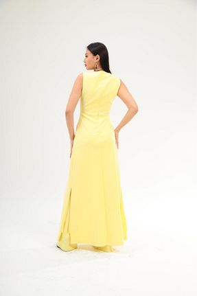 سرهمی زرد زنانه بدون آستین Robes - کد 893983975