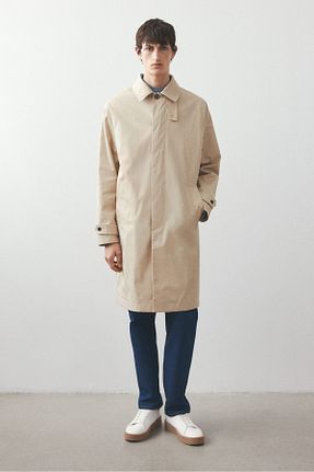 پالتو پشمی بژ مردانه H&M - کد 893998434