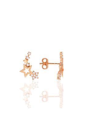 گوشواره نقره صورتی زنانه 925 عیار Söğütlü Silver - کد 894011948