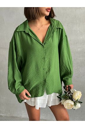 پیراهن سبز زنانه اورسایز BEJNA - کد 894020774