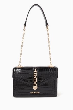 کیف دوشی مشکی زنانه Love Moschino - کد 894034257