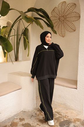 ست گرمکن حجاب مشکی زنانه اورسایز MİMİ Luxury Wear - کد 895753505