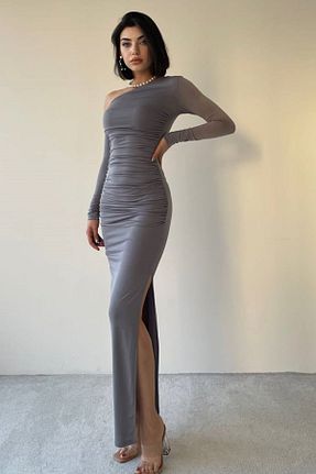 لباس طوسی زنانه بافتنی barış sülün lovebox - کد 894041468