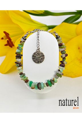 دستبند جواهر رنگی زنانه سنگ طبیعی Naturel Tılsım - کد 289788827