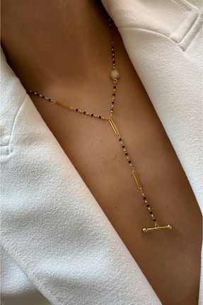 گردنبند جواهر طلائی زنانه روکش طلا Bonnjerra Jewellery - کد 894064425