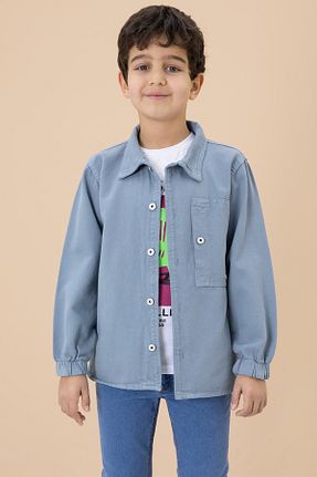 پیراهن آبی بچه گانه رگولار Cansın Mini - کد 895877348