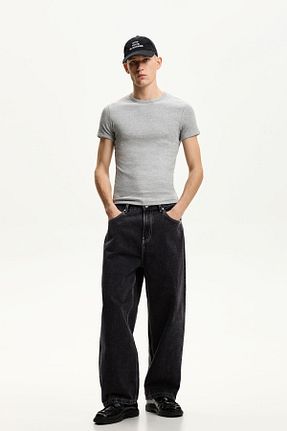 شلوار جین مشکی مردانه رگولار Bershka - کد 894065477
